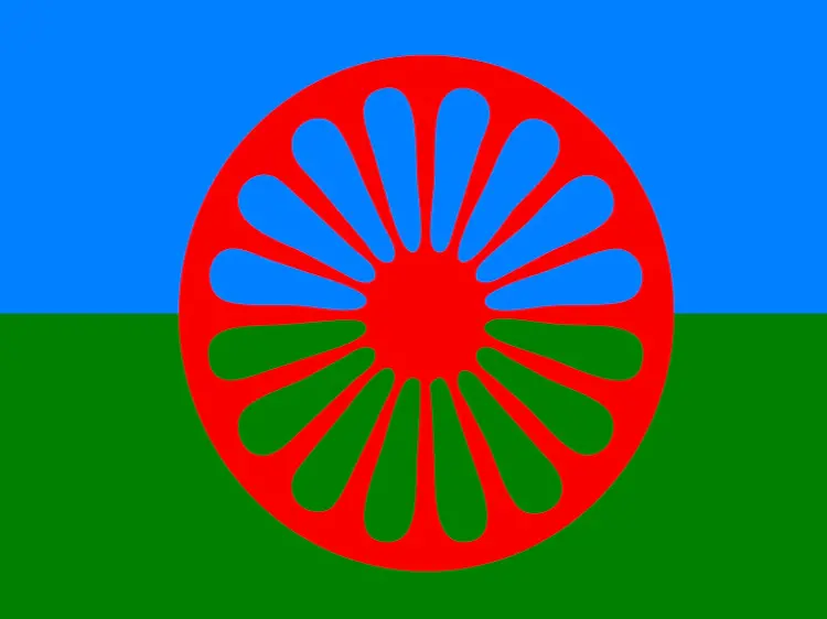 Romsk flagga foto: Malin A  Junkka