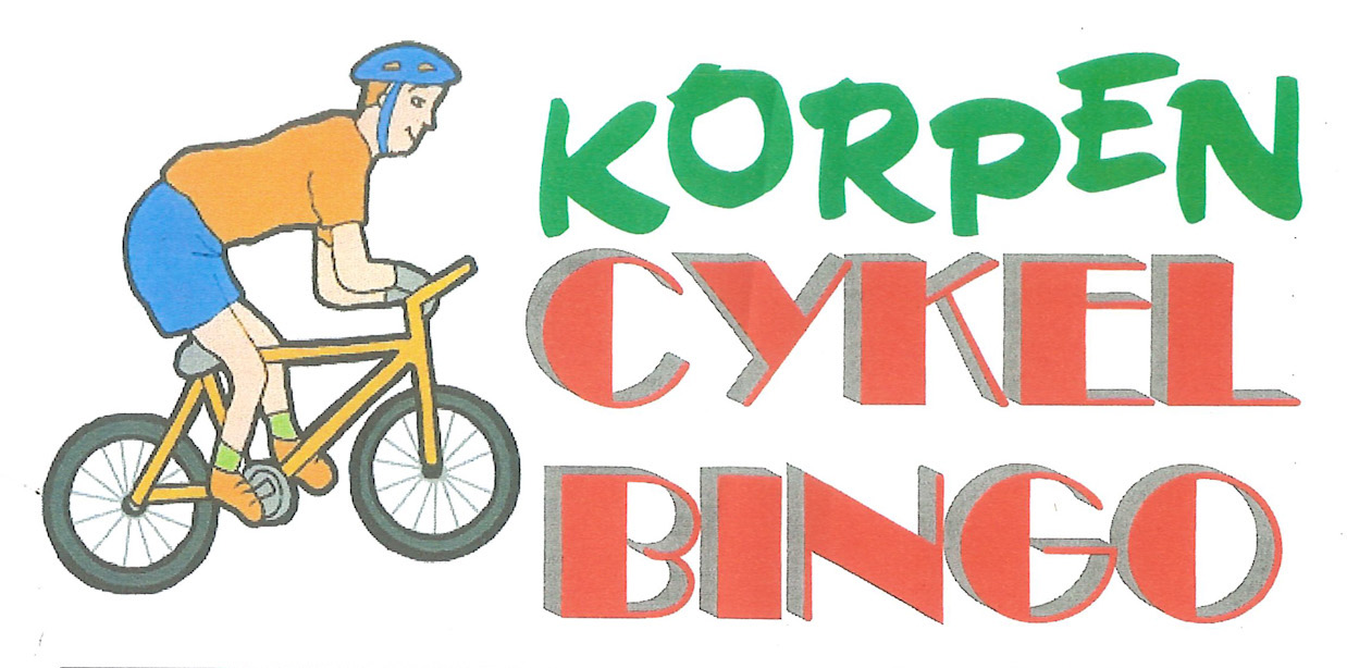 Cyklist + texten KORPEN CYKELBINGO 